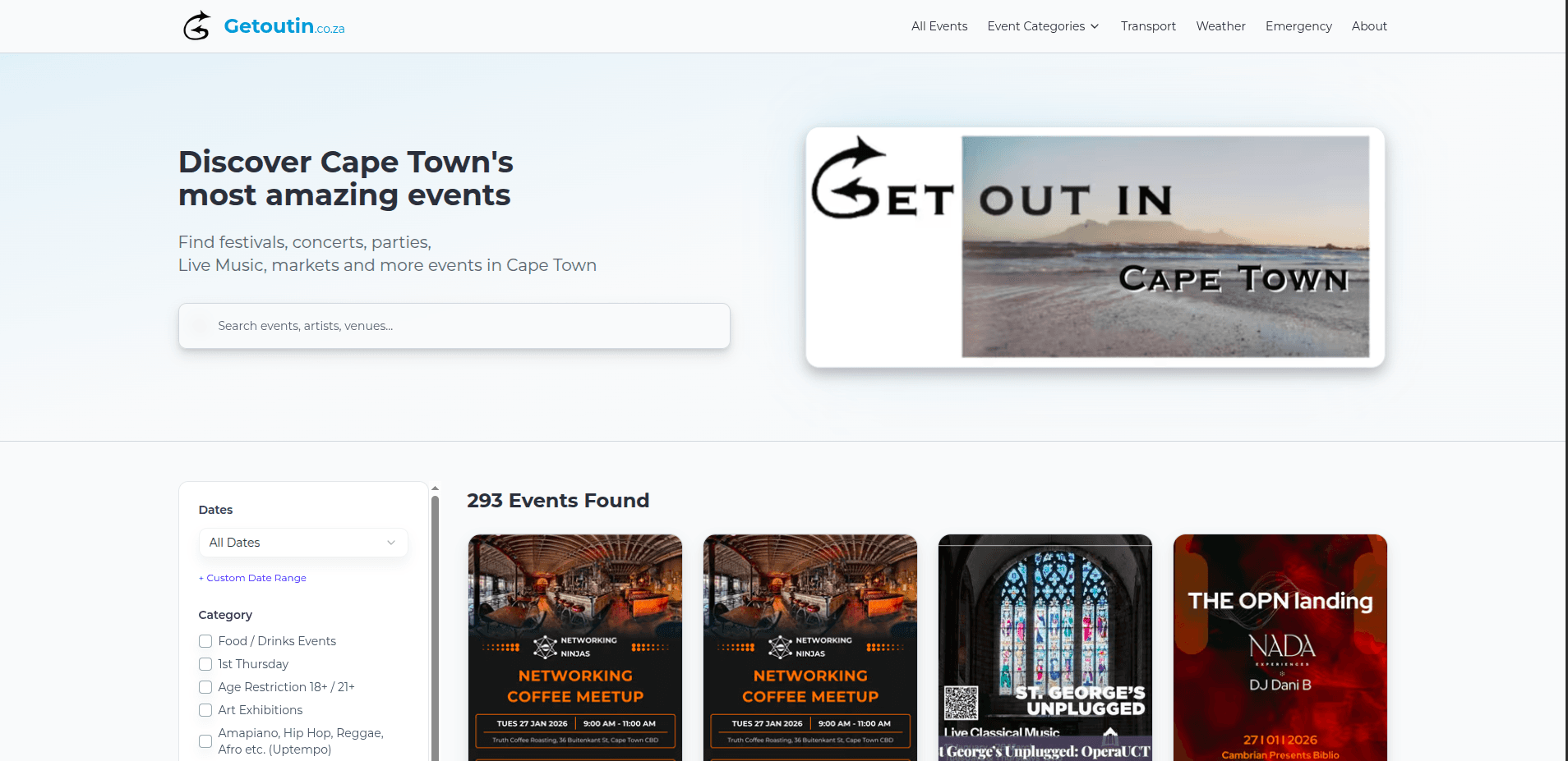 Cape Town Events Discovery Platform